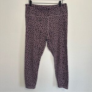 ZYIA Active Women’s Light Pink Leopard Print Leggings – Size 12